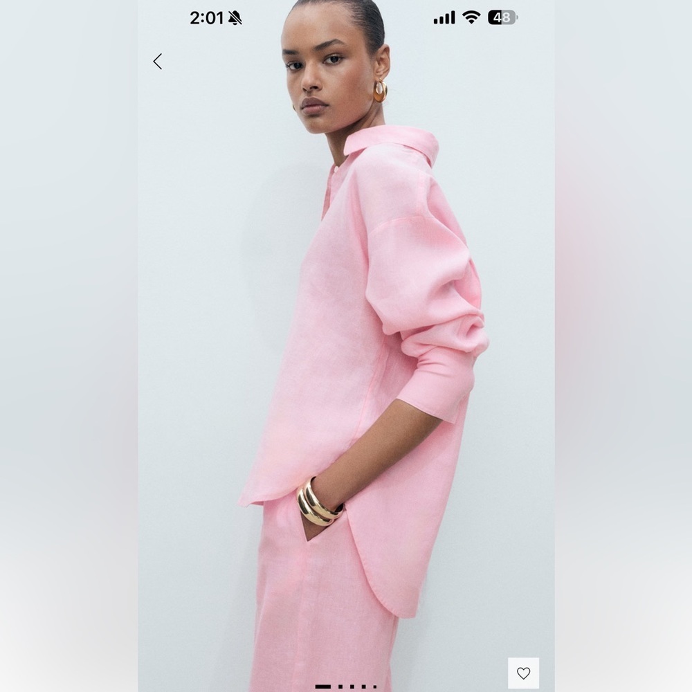 MANGO LINEN OVERSIZED SHIRT SIZE M NWT
